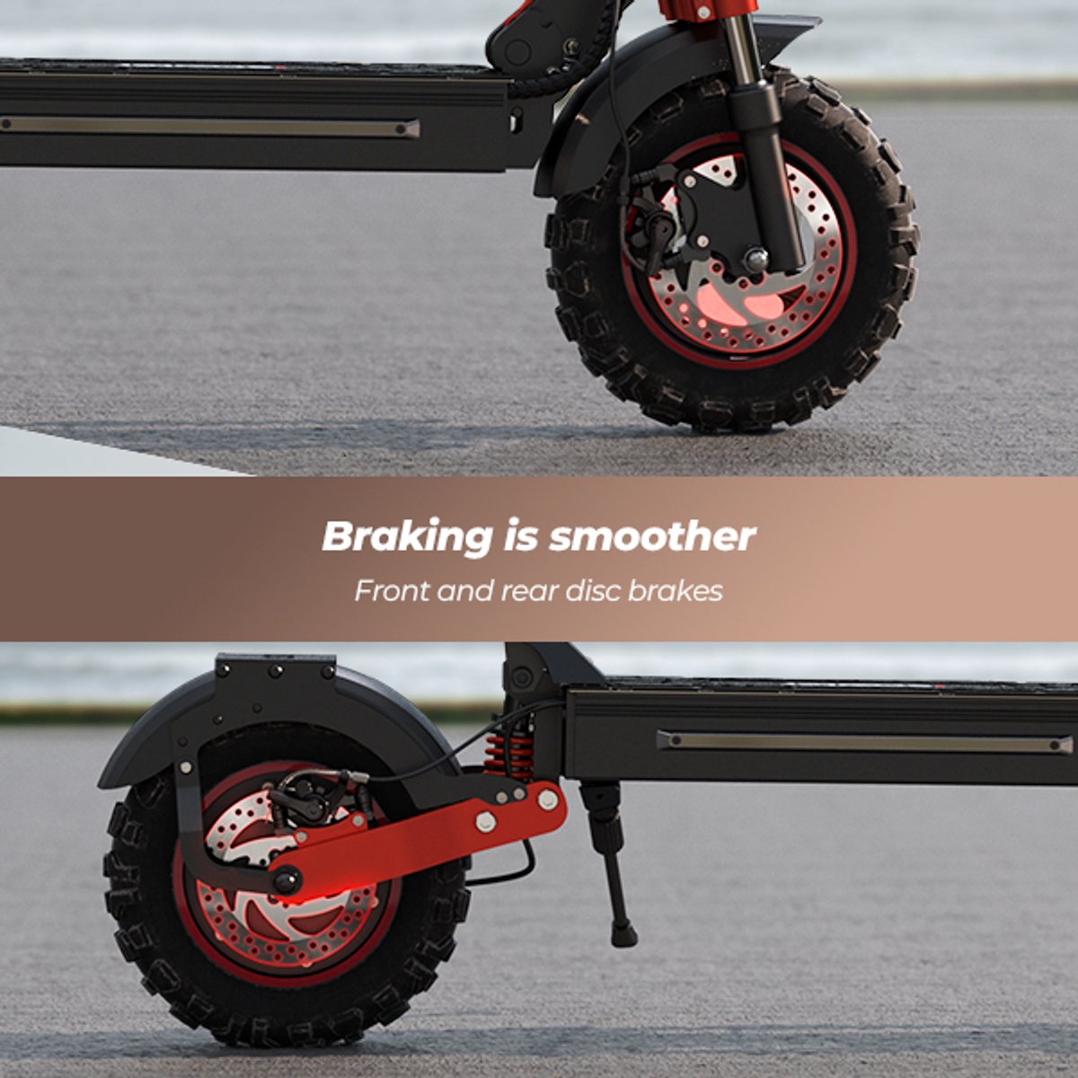 iScooter iX5S Elektrische scooter - 11-inch all-terrein luchtbanden - 60km actieradius - Maximaal laadvermogen 150 kg - Maximumsnelheid 25 km/u - zwart – foto 3