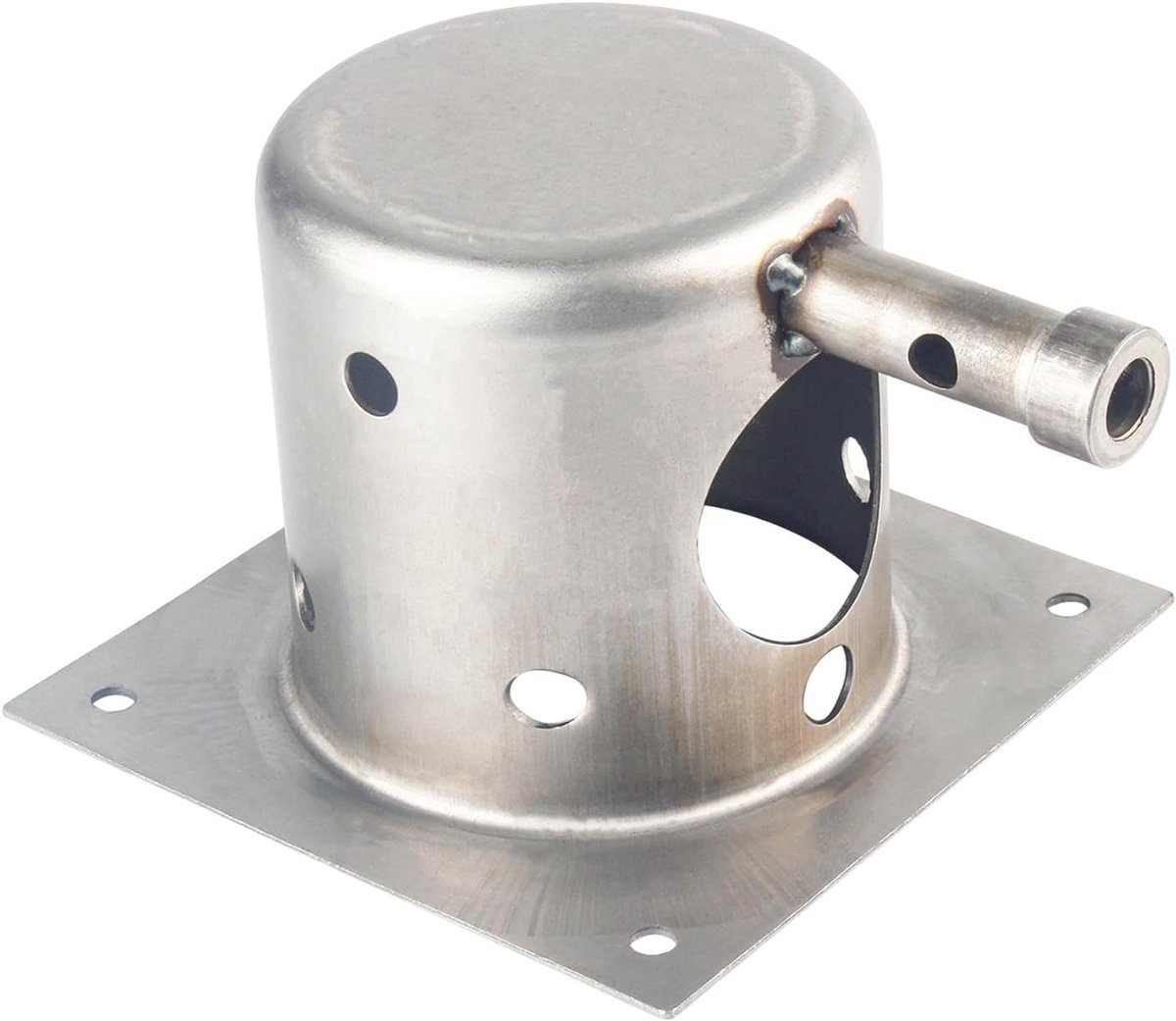 Vuurkorf Vervanging - Brandpot Houder - Buiten Koken - Verbeterde Hitte Efficiëntie - 12.7x12.7x9.4 cm - Zilver