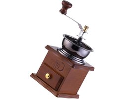 Handmatige Koffiemolen - Espresso Molen - Verse Koffie - Stille Versnellingen - 10.5 x 10.5 x 17.5 cm - Hout Metaal
