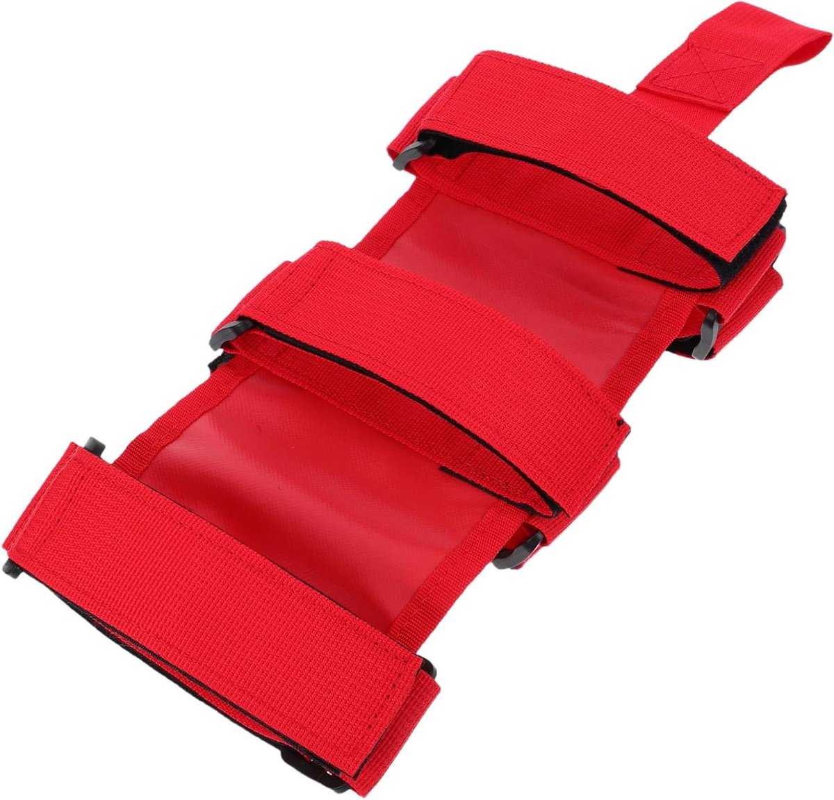 Brandblusser Bevestiging - Veiligheidsriem Auto - Voertuig Stabilisatie - Eenvoudige Installatie - 43.5 x 23 cm - Rood