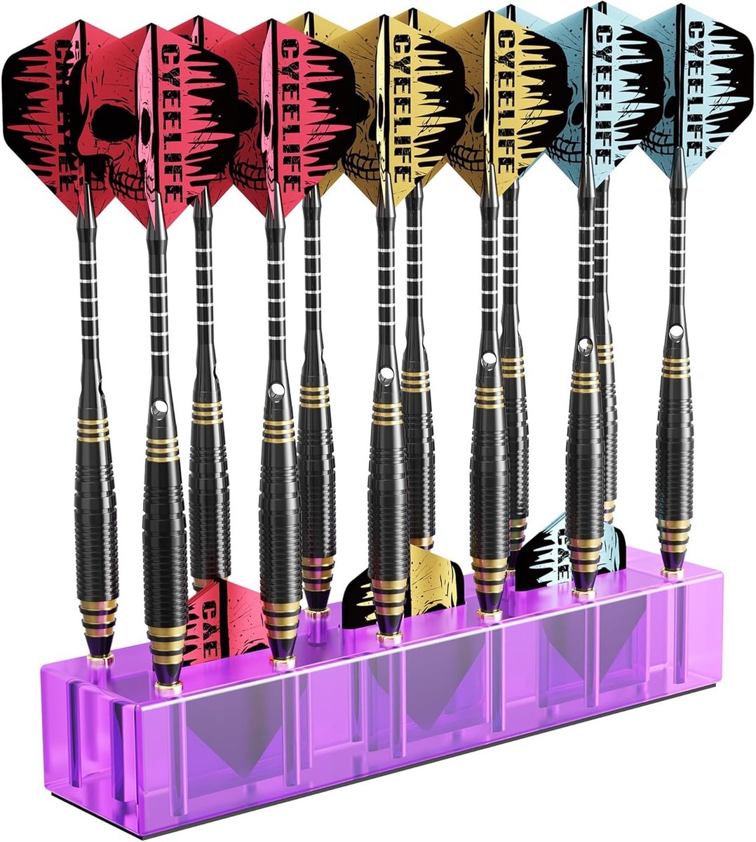 Dart Display Stand voor 12 Dart Flights, Acryl Dart Houder en Accessoires voor Darten