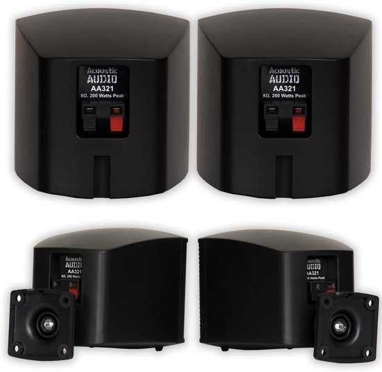 5 Luidsprekerset - Home Theater - Muziek Luisteren - Compleet Surround Geluid - Compact Formaat - Zwart — afbeelding 2