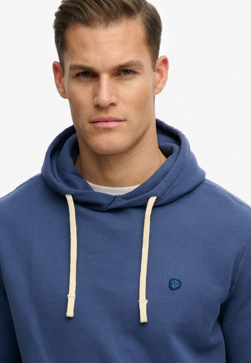 Superdry Monogram Geborduurde Hoodie Heren Hoodies Blauw