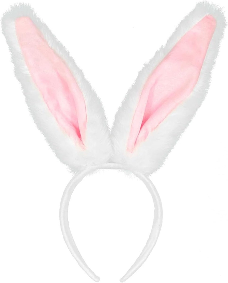 Pluche Hoofdband met Konijnenoren voor Carnaval, Halloween en Themapartijen - Ideaal voor Feestjes en Kostuums