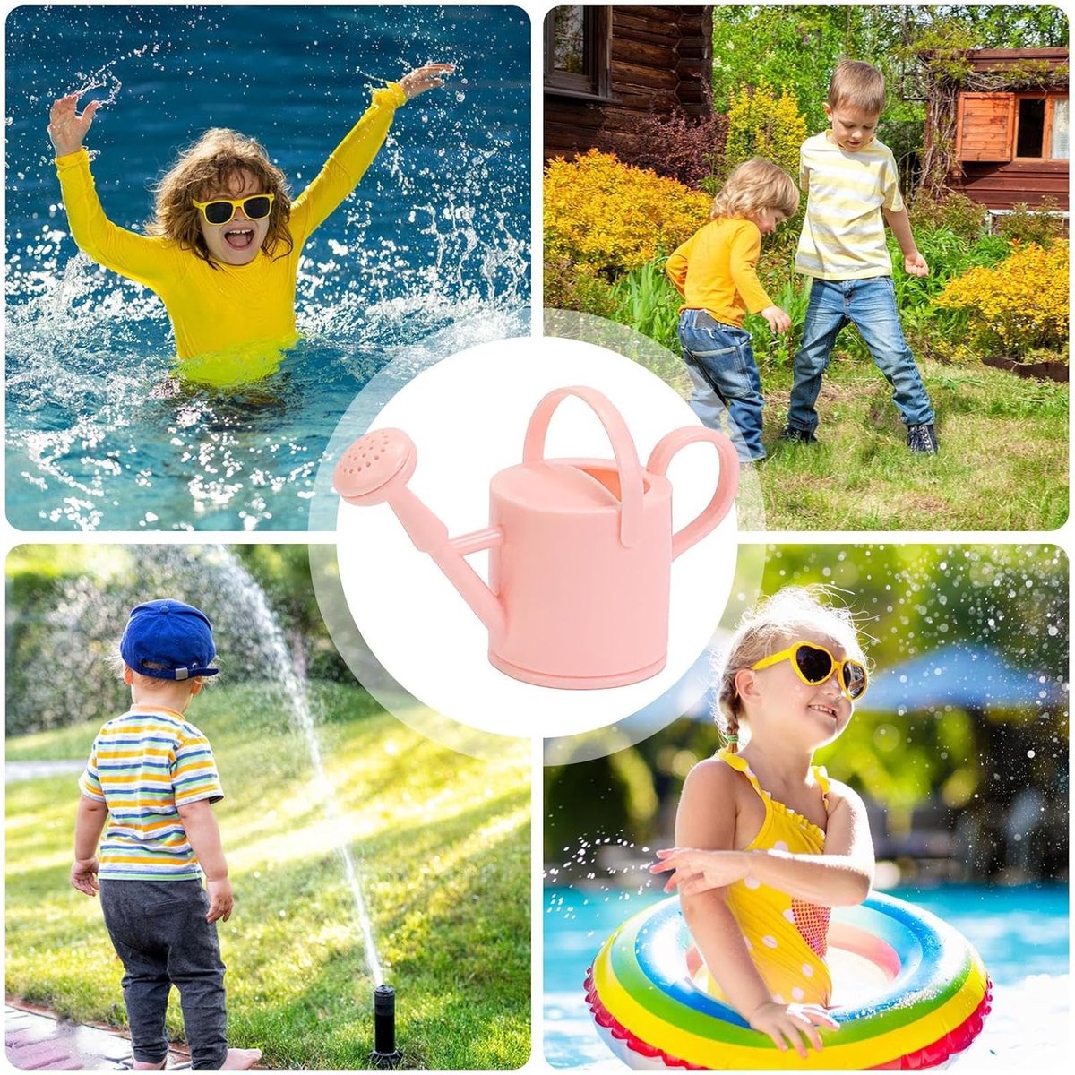 Kinder Gieter - Kleine Waterkoker - Planten Verzorgen - 360 Graden Mondstuk - 8 x 3.5 x 4.8 cm - Roze
