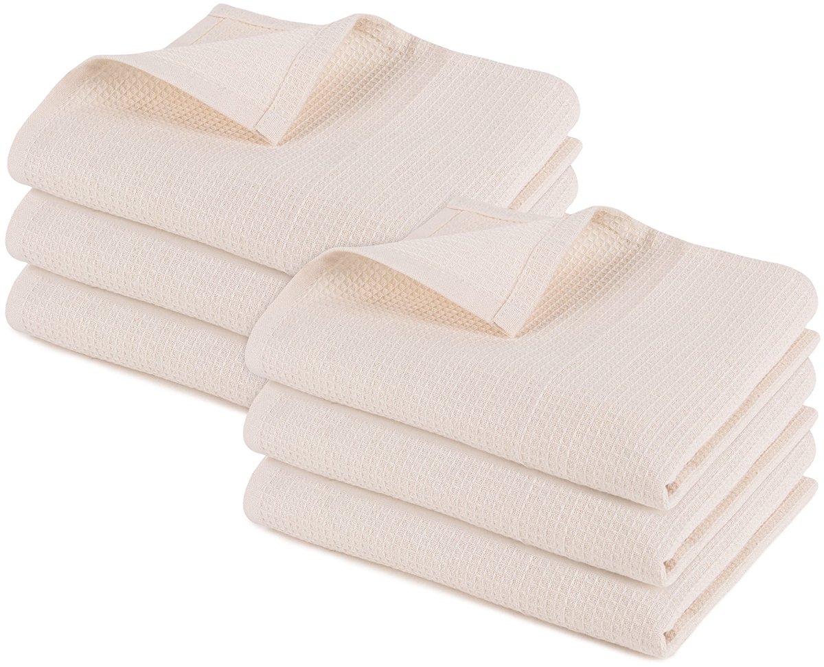 Keukenhanddoek 45x70 cm - wafelstructuur - professionele katoen - super absorberend - ShopVlot