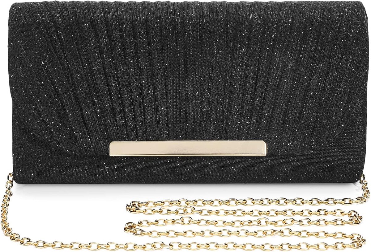 Clutch tas dames - sprankelende schakel - elegante handtas - perfect voor bruiloft - ShopVlot