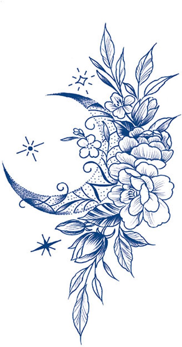 Tijdelijke tattoo Moonbloom 2 weken