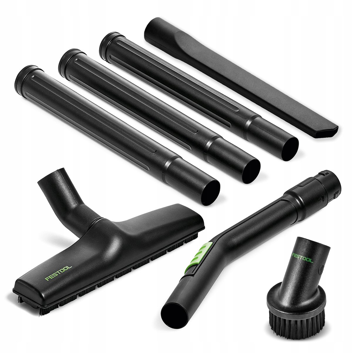 De Festool 7-delige stofzuigeraccessoire: kierenspuit, borstel