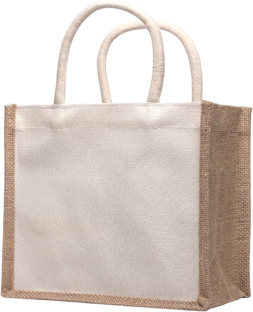 Jute tas opvouwbaar - waterdichte boodschappentas - voor dames en moeders - ideaal voor boodschappen - SnelShoppen