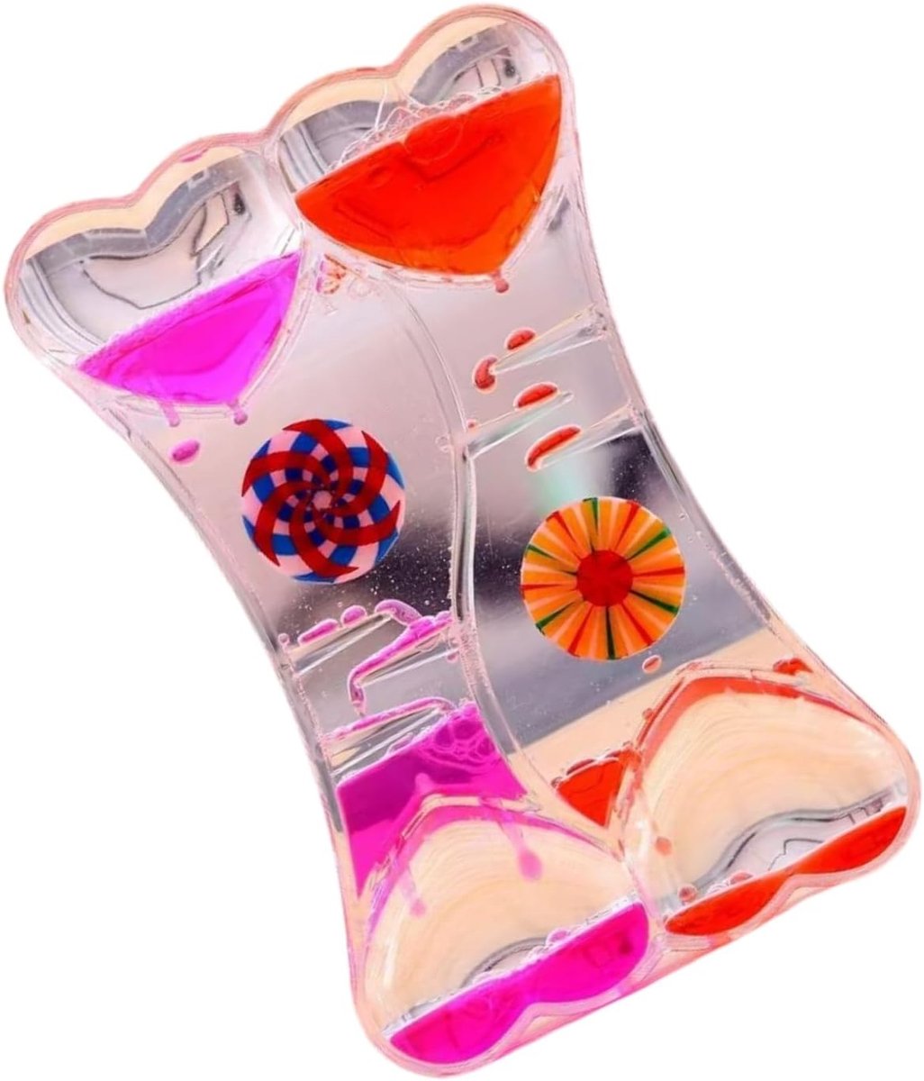 SnelShoppen - Clessidra Sensory Liquid Timer, Kleurrijke Vloeistof Timer, Stressverlichting Speelgoed voor Ontspanning, Angsten, Autisme, Meditatie, D