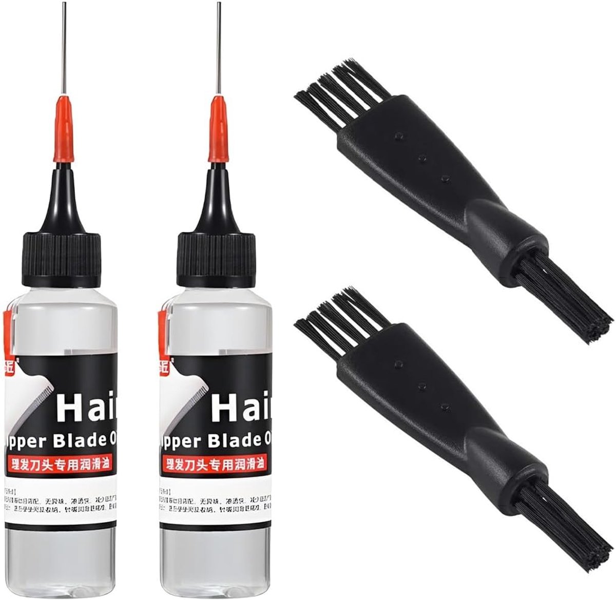 trimmer- en scheermesolieset 2-pack - roestvrij - geluidsreducerend - draagbare onderhoudsolie - SnelShoppen