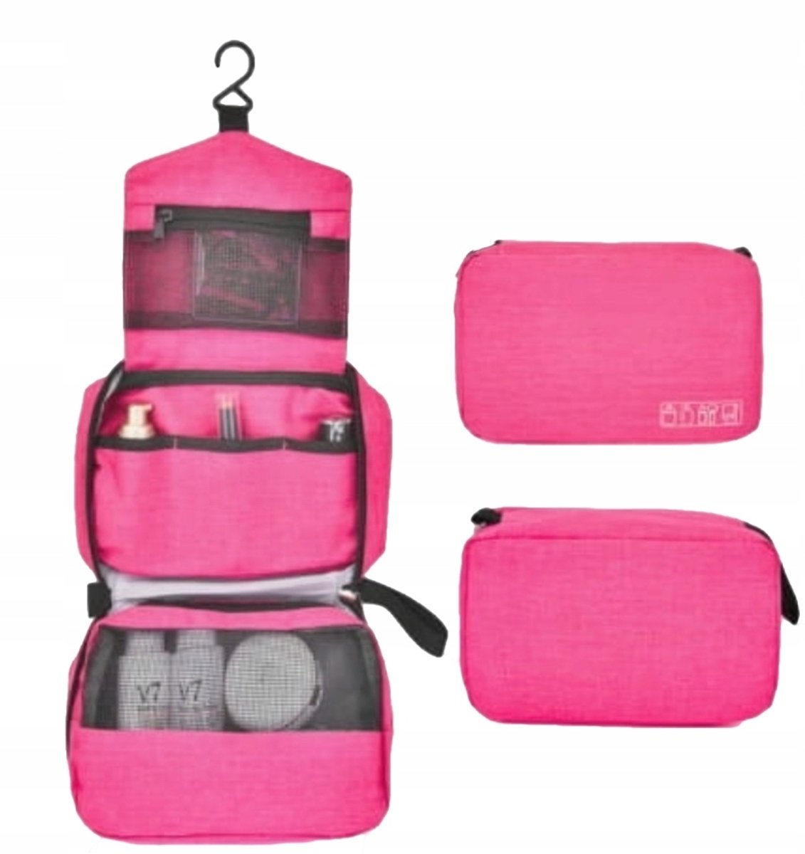 Ruime Reiskosmetiek Tas Hangend Opvouwbaar Roze