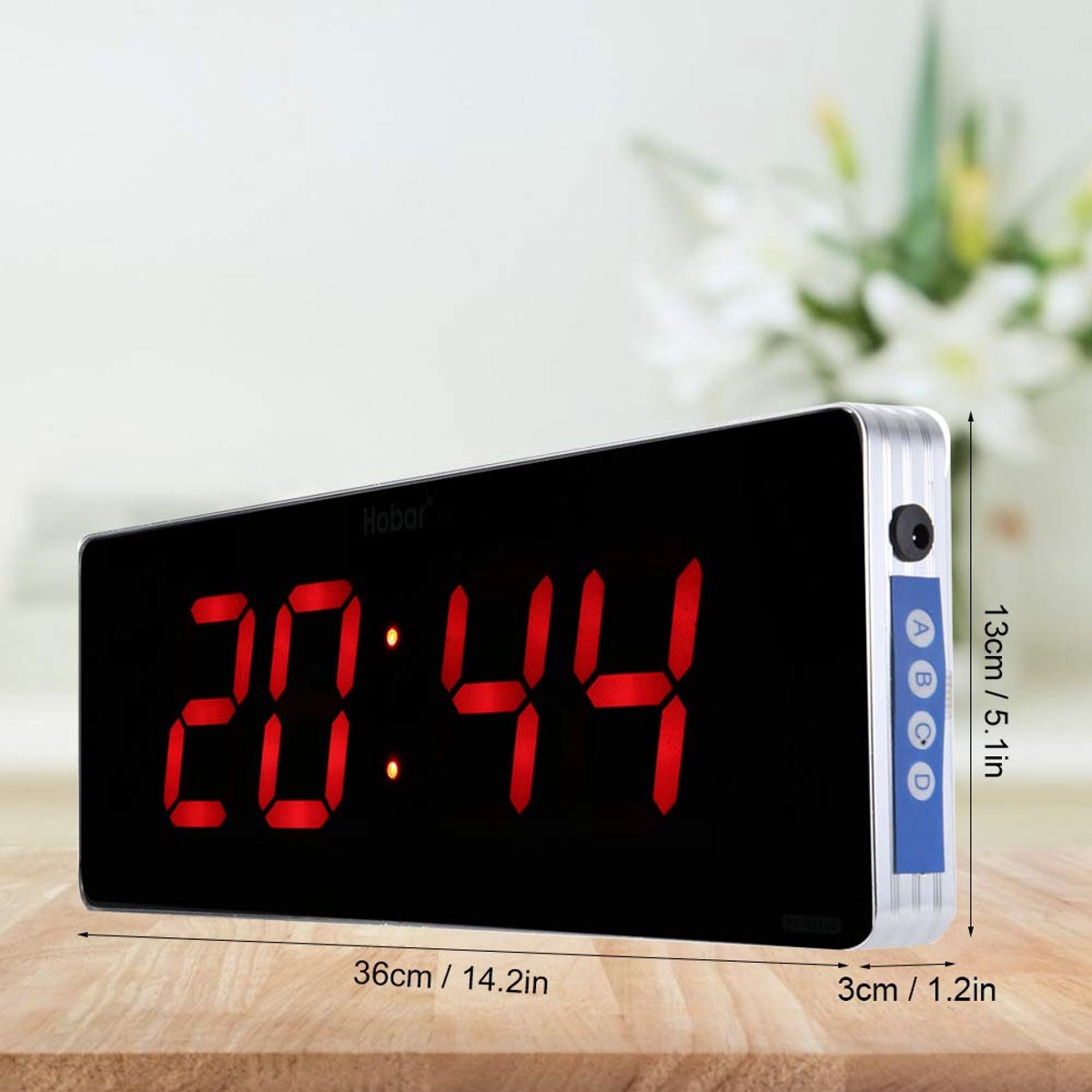 Digitale klok wandklok led klok - Muurklok met kalender en temperatuur - Modern design voor woonkamer decoratie - ShopVlot