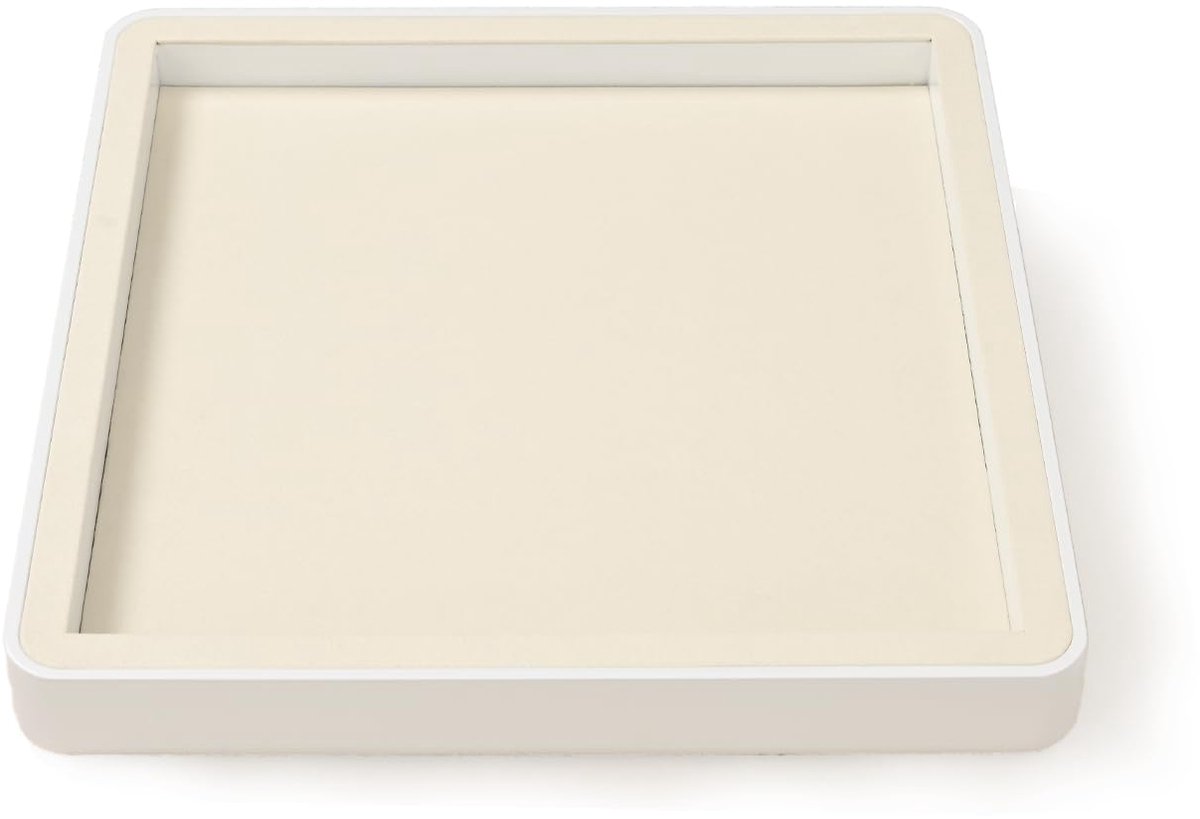 Microvezeldienblad voor sieraden - beige - voor het presenteren van halskettingen en ringen - stijlvol en praktisch - ShopVlot