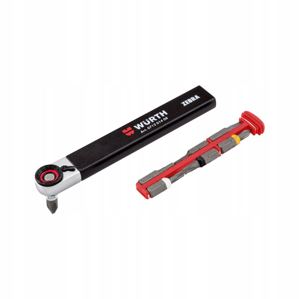 Merkloze Mini Ratel met verwijderbare bits - 1/4" aluminium