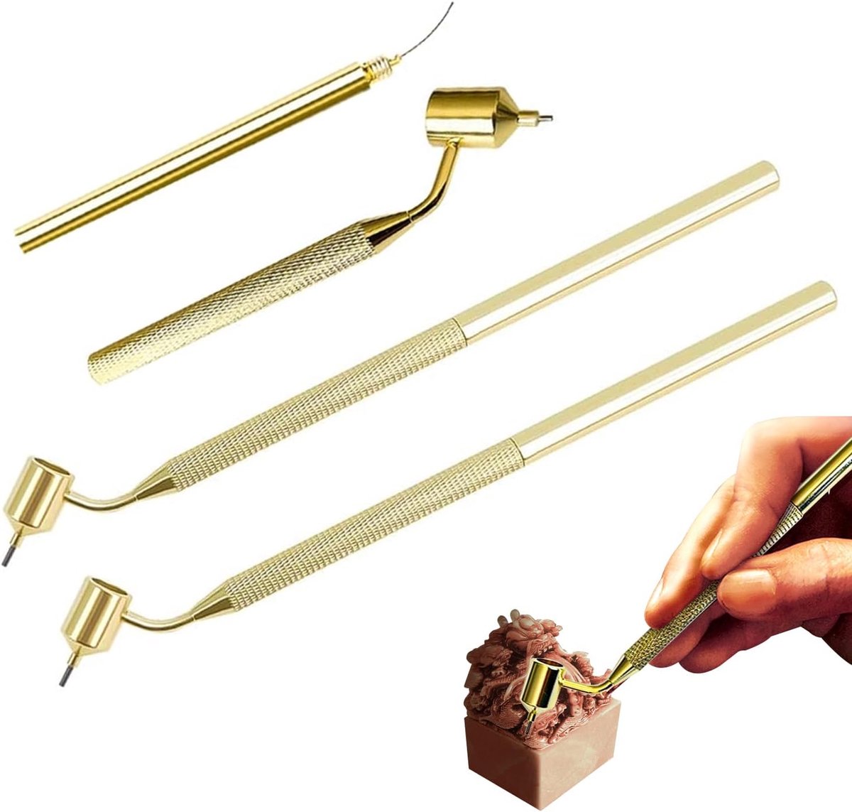 Liquid Writer Pen Set 2 Pcs - 0.5mm/0.7mm Messing - Fijne lijnpen - Perfect voor krasherstel - ShopVlot