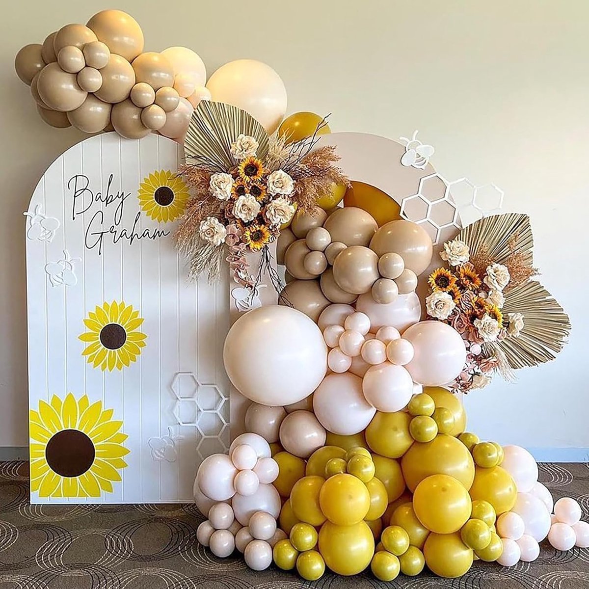 Ballonnenboog Kit 130 Stuks - Geel Wit Zand Goud Nude - Feestdecoratie - Perfect voor verjaardagsfeest - ShopVlot