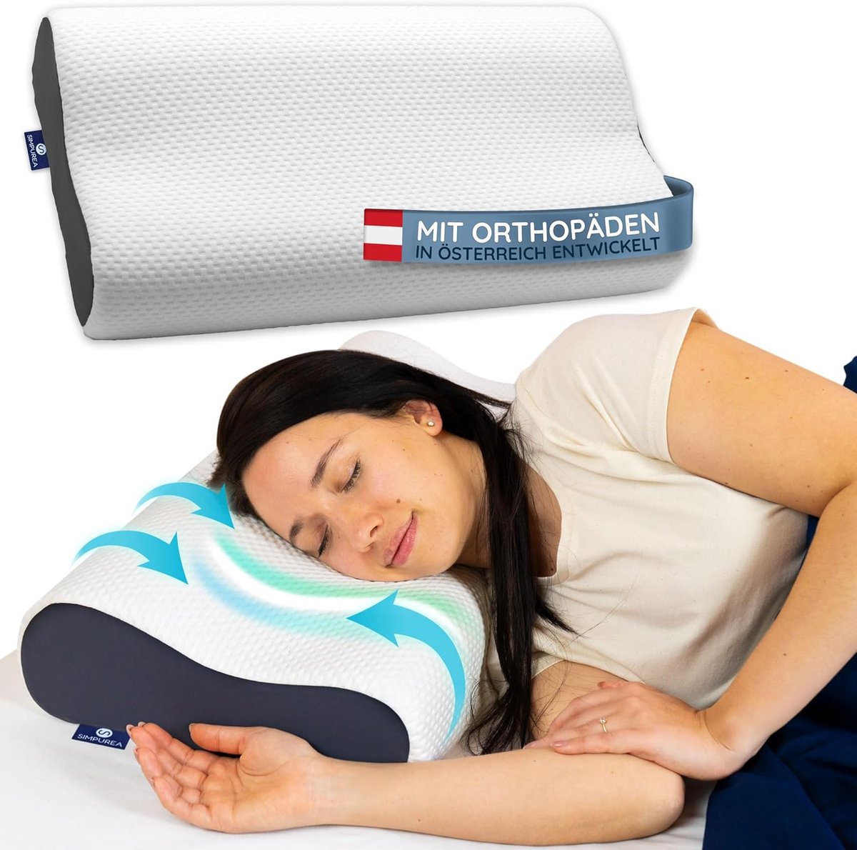 Orthopedisch Slaappil van Panda - Ergonomisch Kussen - Ademend Geheugenschuim - ShopVlot