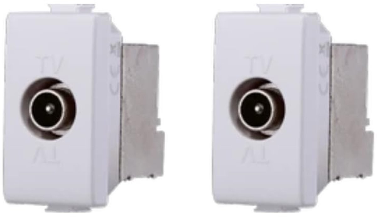 TV aansluitingen set - 2 witte stekkers - compatibel met Matix serie - betrouwbare verbindingen - ShopVlot