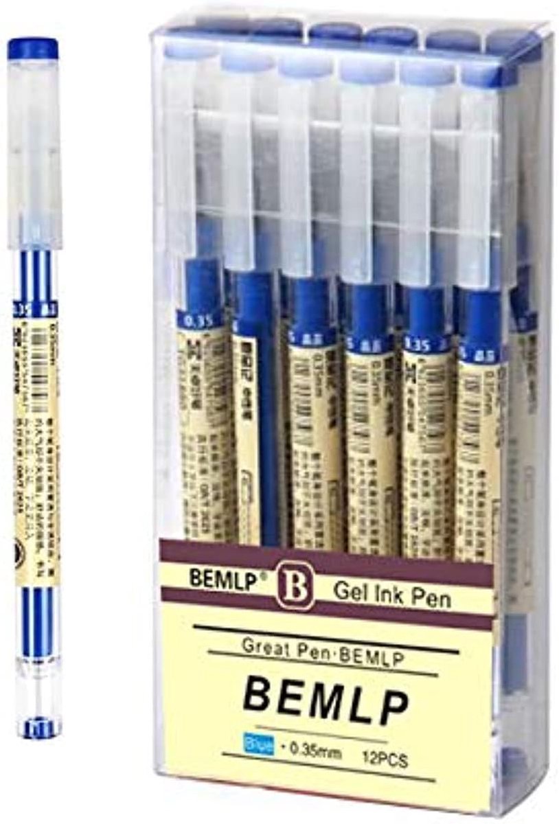 Gelpen 0.35mm - Blauwe inkt - Extra fijne punt - Perfect voor dagelijks gebruik - ShopVlot