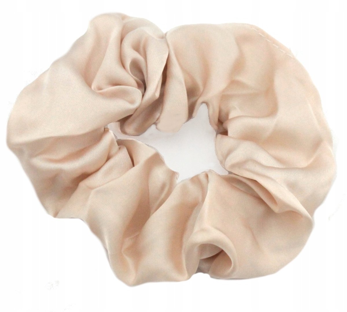 Zachte Satin Haar Scrunchie Nude - Elastisch & Haarvriendelijk