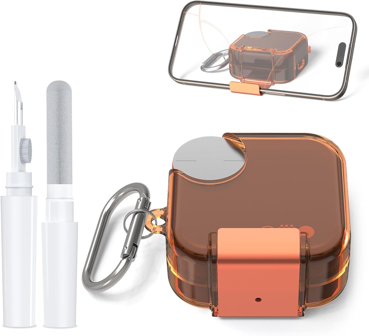 TPU Hoes voor CMF Buds Pro 2 / CMF Buds 2 Plus - Translucent Oranje - Schokbestendig - Betrouwbare krasbescherming - ShopVlot