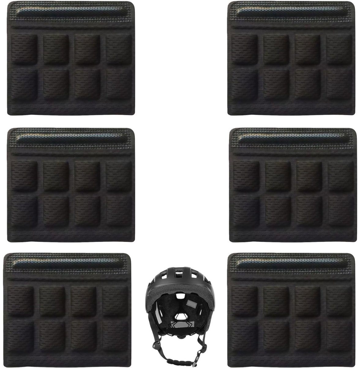 Kinbeugelkussens voor helmen - 6 stuks schuimrubberen pads - universeel toepasbaar - optimale bescherming - ShopVlot