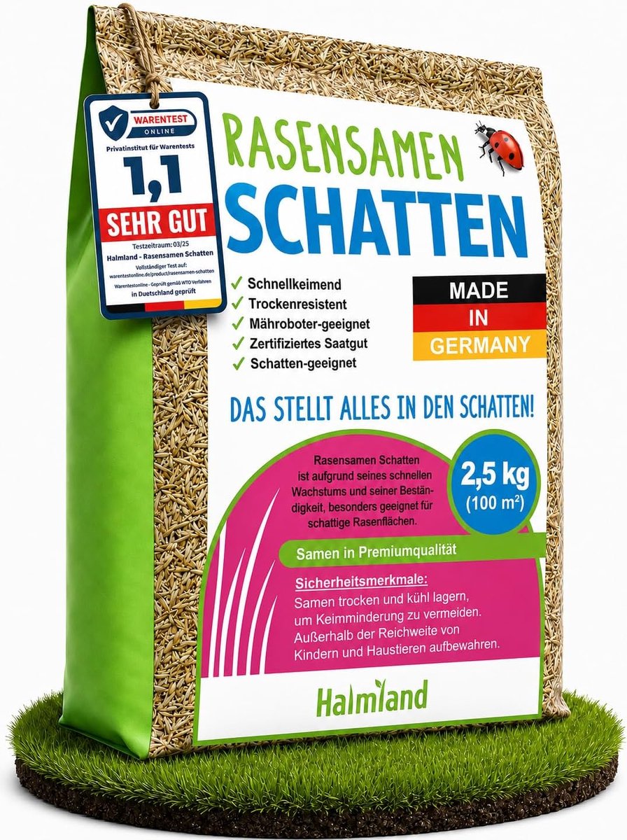 Graszaad schaduwgras 2.5 kg - Premium kwaliteit - Snelle kieming - Ideaal voor schaduwrijke gebieden - ShopVlot