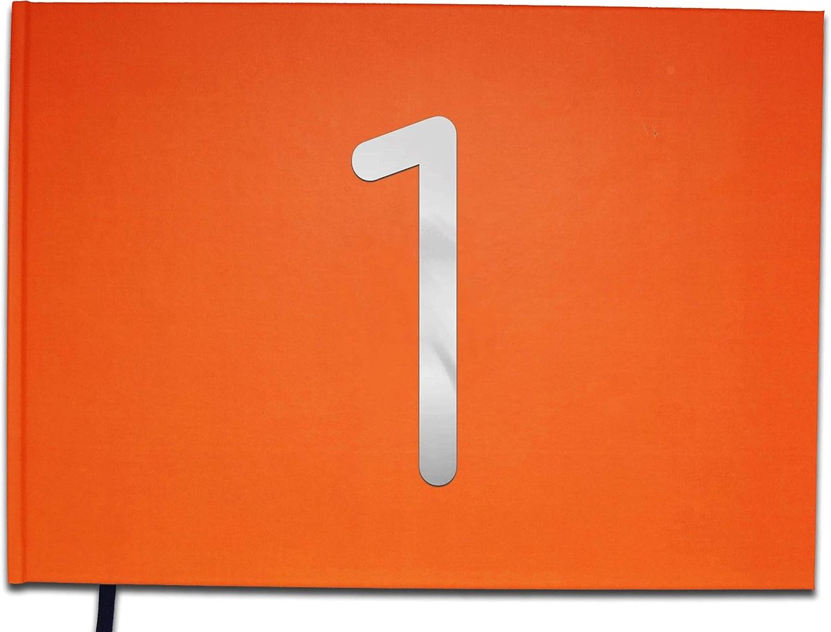 Gastenboek 100 pagina's - premium kwaliteit oranje koraal - matte omslag - perfect voor speciale momenten - ShopVlot