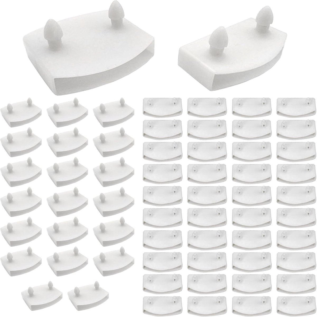 Bed lattenbodem houders 53 mm - witte kunststof - 20 stuks - stevige bevestiging voor een comfortabele nachtrust - ShopVlot