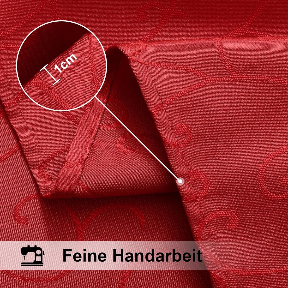 Tafellaken rechthoekig 130 x 63 cm - damast - krasbestendig polyester - ideaal voor feesten - ShopVlot