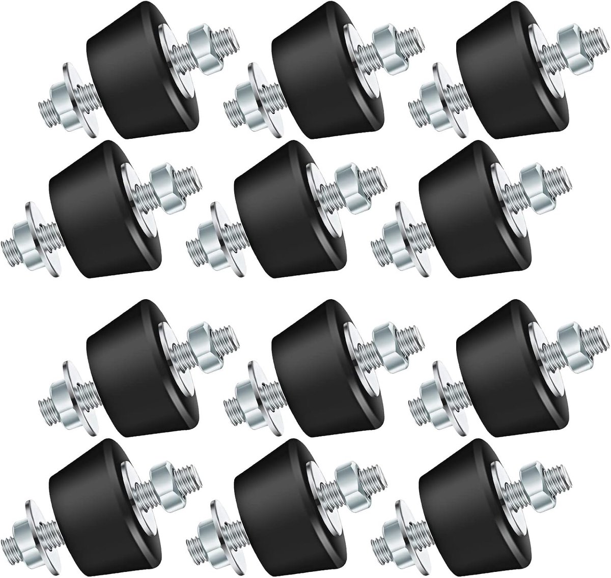 Rubber dempers voor airconditioning - 12 stuks - anti-vibratie - vermindert geluidsoverlast - ShopVlot