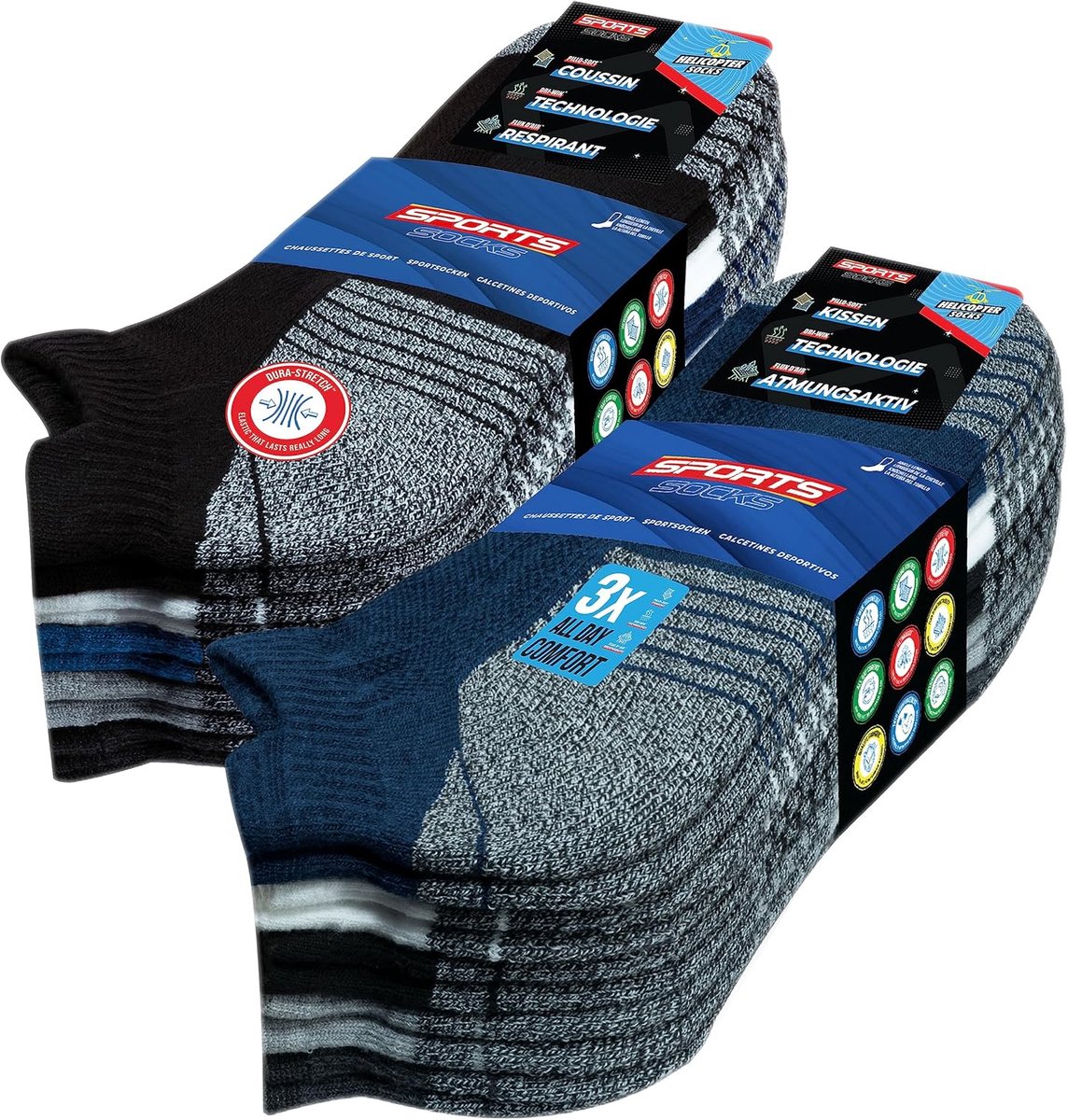 Ankelsokken Pack van 10 - Lage Snit - Multicolor - Voor Dames en Heren - ShopVlot