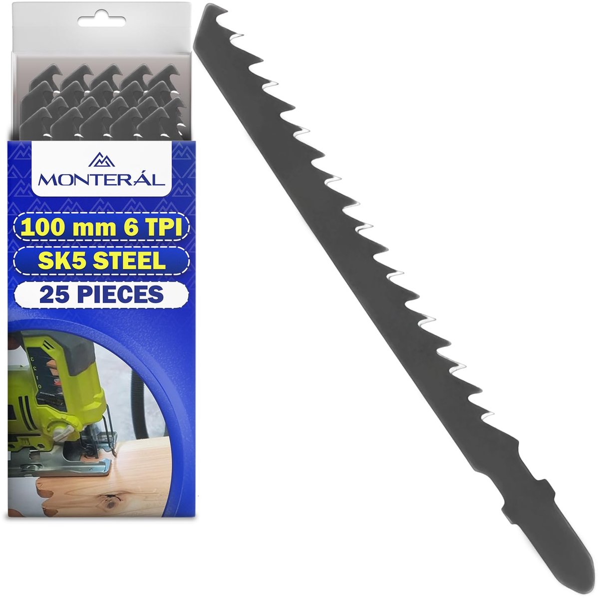 Jigsawbladen 100 mm - SK5 staal - 6 TPI - ideaal voor houtbewerking - ShopVlot