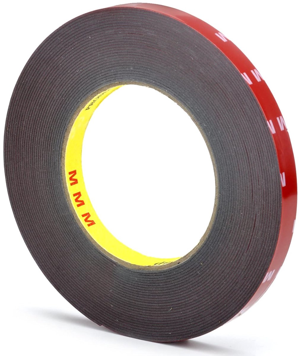 Dubbelzijdige lijmtape extra sterk - 10m x 12mm - waterdicht en hittebestendig - ideaal voor wanddecoratie - SnelShoppen