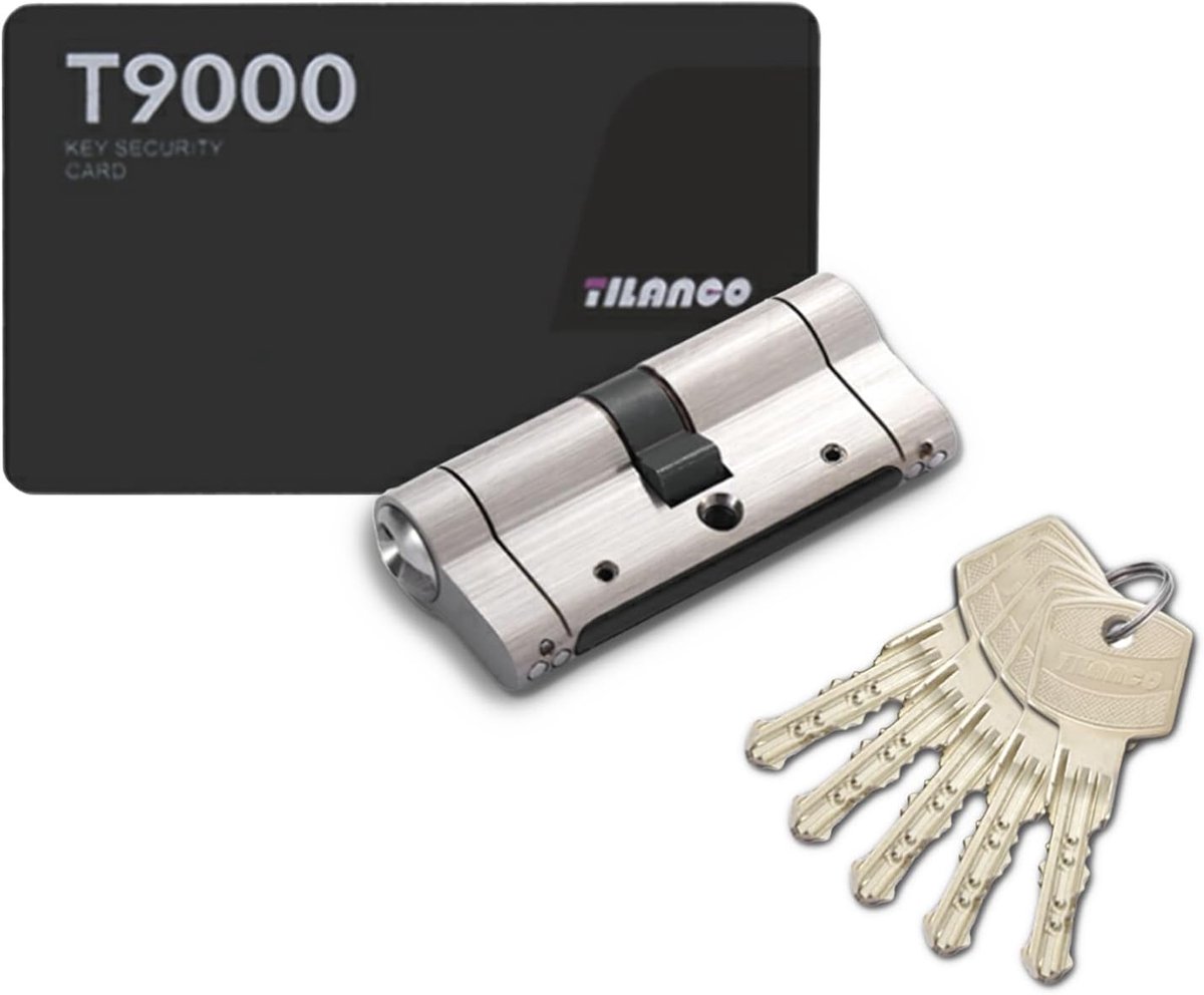 Deurslot cilinderslot 30/45 mm - shatterproof - 5 sleutels en codekaart - vervang beschadigde sloten - SnelShoppen