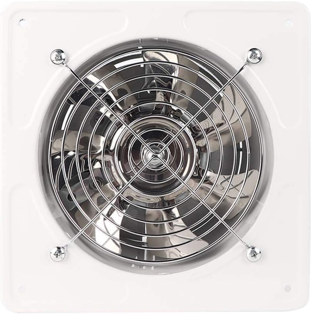 Wandafzuigventilator, geluidsarm, voor badkamer en keuken, thuis, ventilatie in de garage (crèmewit)