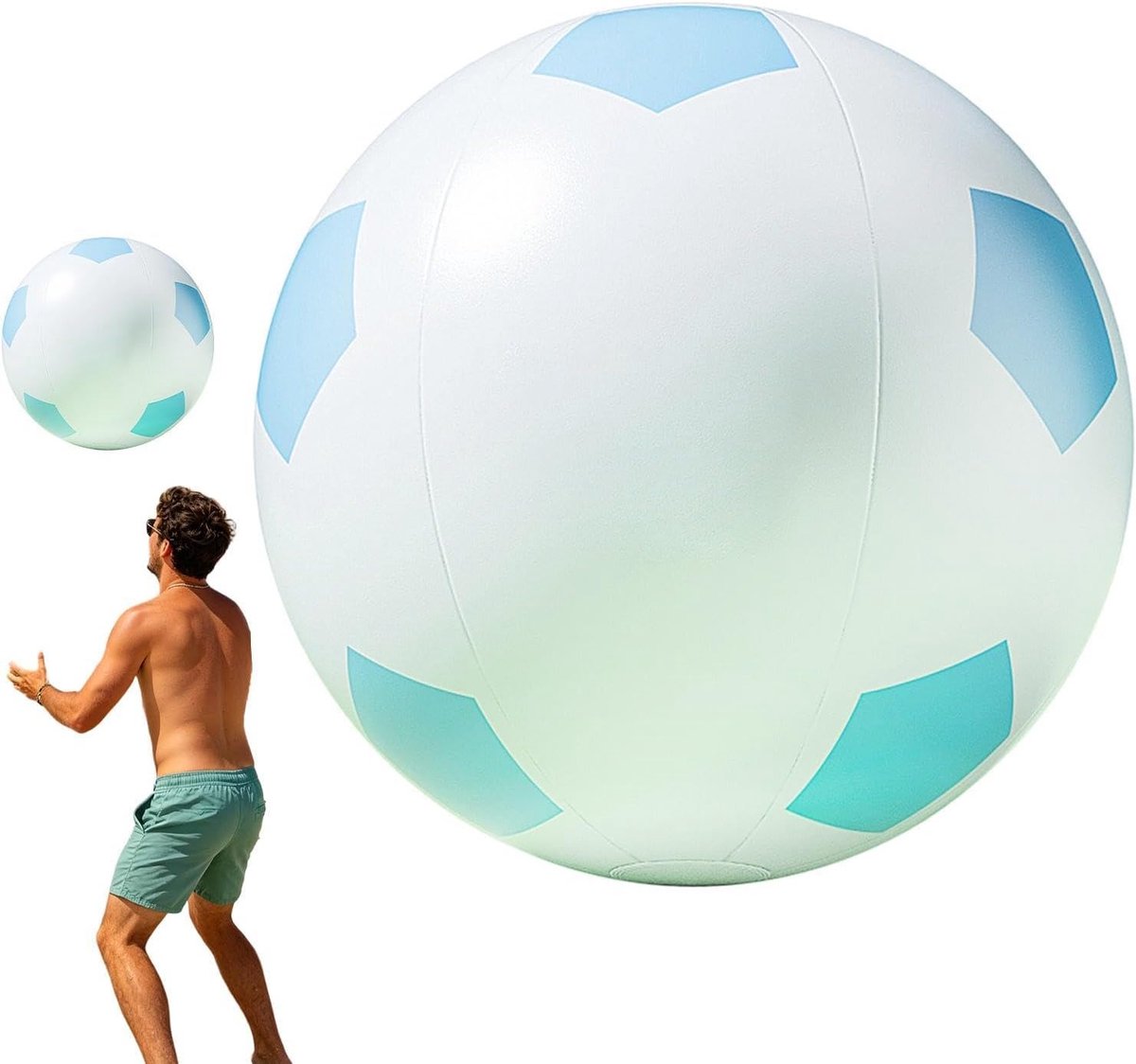 Bal | 61 Cm Extra Groot Opblaasbaar Voetbalspel Voor Buiten,Achtertuin Zwembal - Voor Buiten Zomer Achtertuin Park Zwembad Feest Vakantie Reis Vakantieoord Feestdag