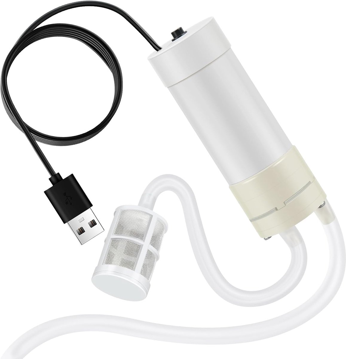 Waterpomp, 5V waterpomp, elektrische mini-waterpompen, klein zelfaanzuigende pomp USB-aangedreven vacuümpomp (bevat 1 meter en 3 meter lange waterleidingen)