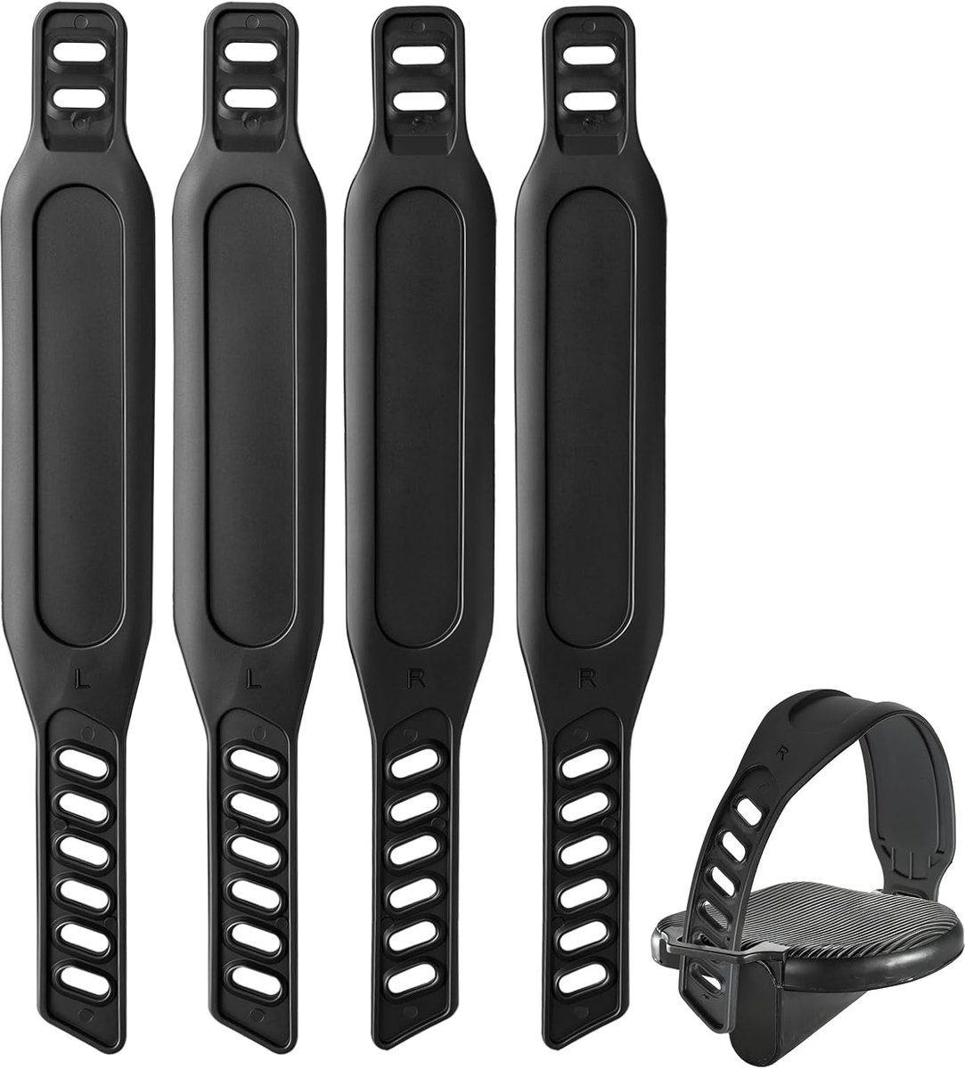 4 stuks (2 paar) verstelbare pedaalriemen fiets, universele hometrainer pedaalriemen, vervanging, antislip pedaalriemen voor stationaire fietsen en hometrainer