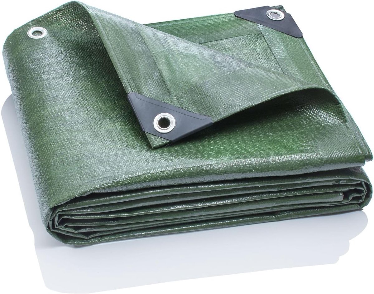 3x3m Afdekzeil PREMIUM 200g/m2 Groen - dekzeil - afdekhoes - zware kwaliteit