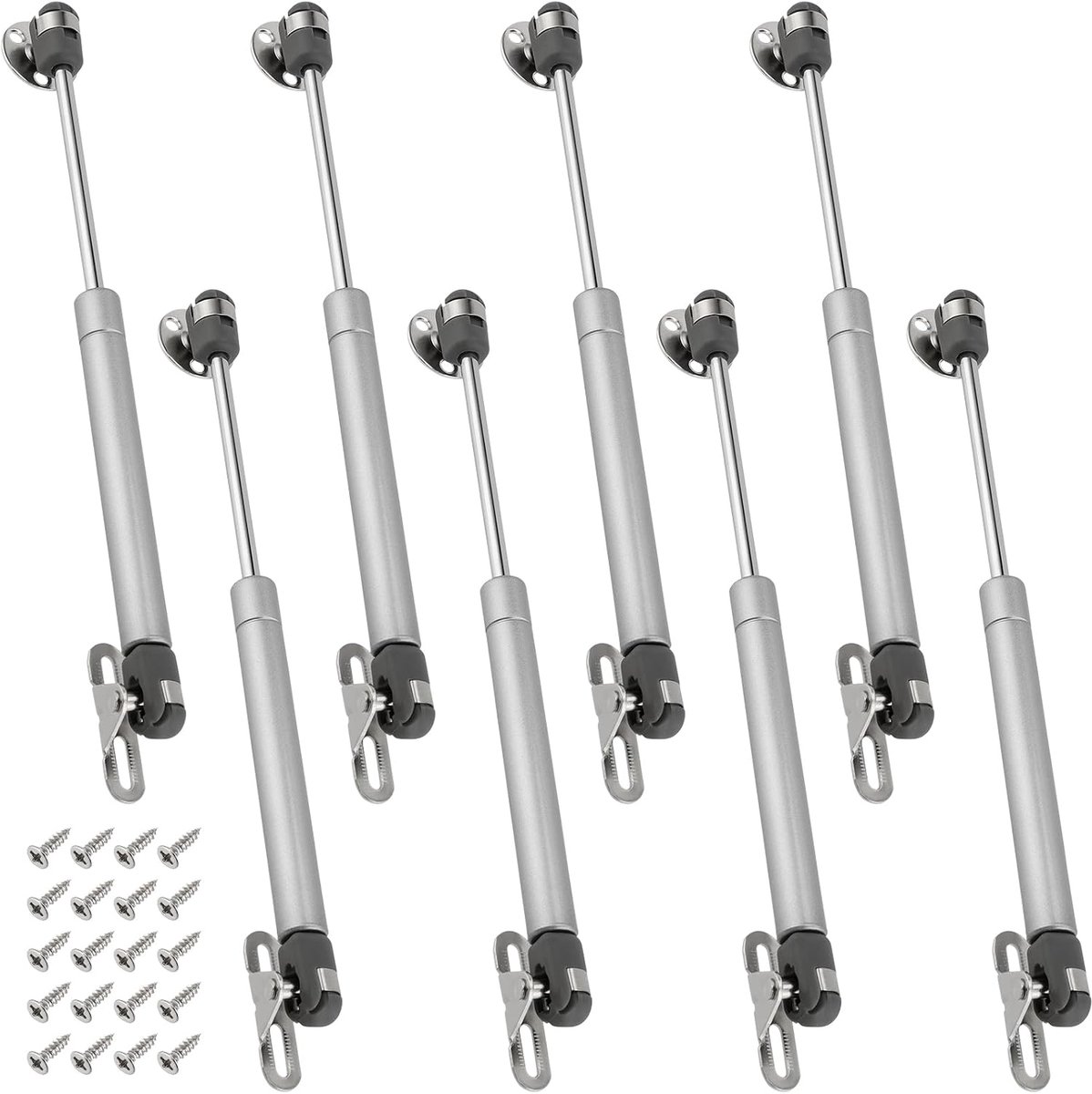 Gasveren, 8 stuks, 100 N gasveren, hydraulisch klepbeslag, gasdrukveer, compressieveer, meubelgasdrukdempers voor deuren, kasten, kledingkasten, vuilniscontainerbox