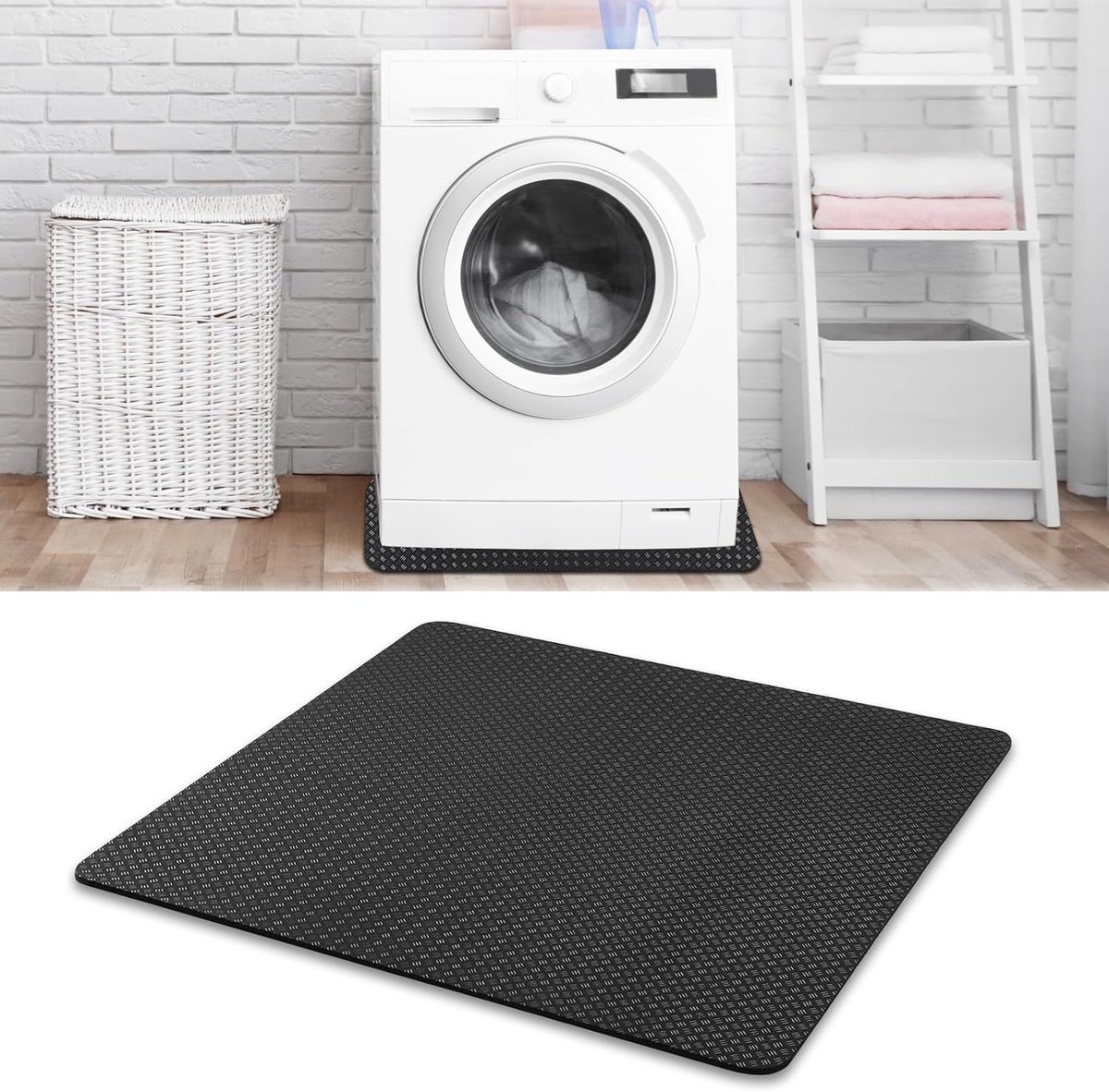60 x 60 cm, aan beide zijden antislip, anti-trillingsmat, wasmachineafdekking, onderkoelkast, matten, vloerbeschermingsmat voor droger wasmachine