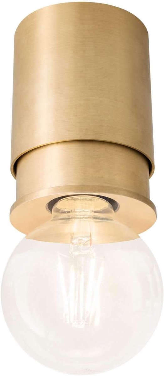 Plafondlamp E27, messing afwerking – zonder boren aan plafondhaak