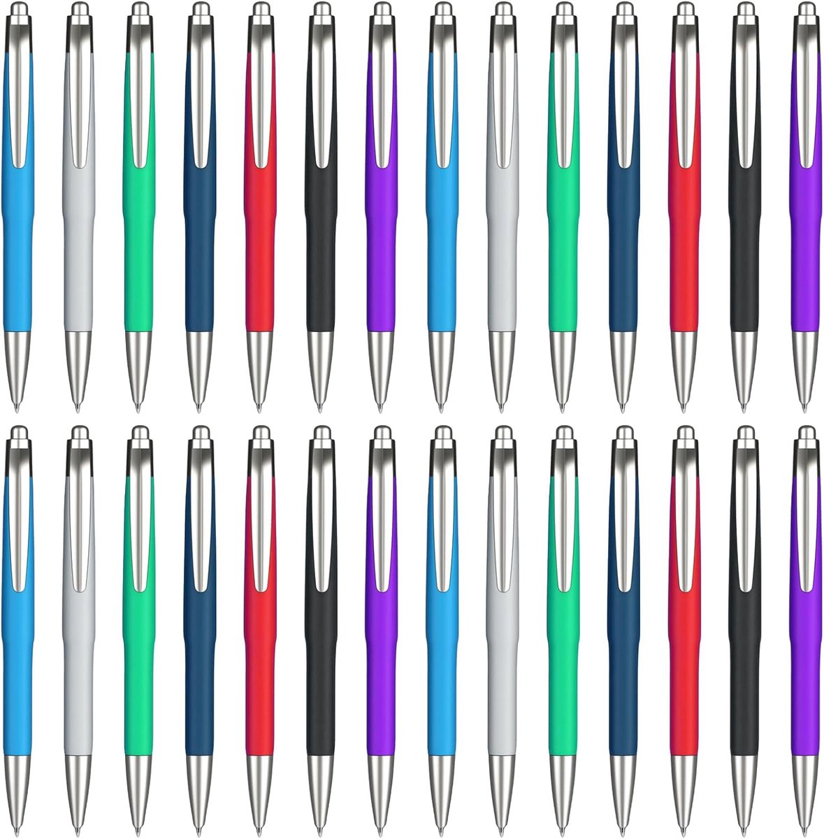 Balpennen 100 stuks - hoogwaardig - 8 kleuren - ergonomisch schrijven - SnelShoppen