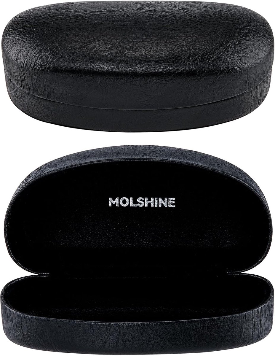 Zonnebril Hard Shell Case - Klassiek Groot - Inclusief Schoonmaakdoek - Bescherming voor je zonnebril - SnelShoppen