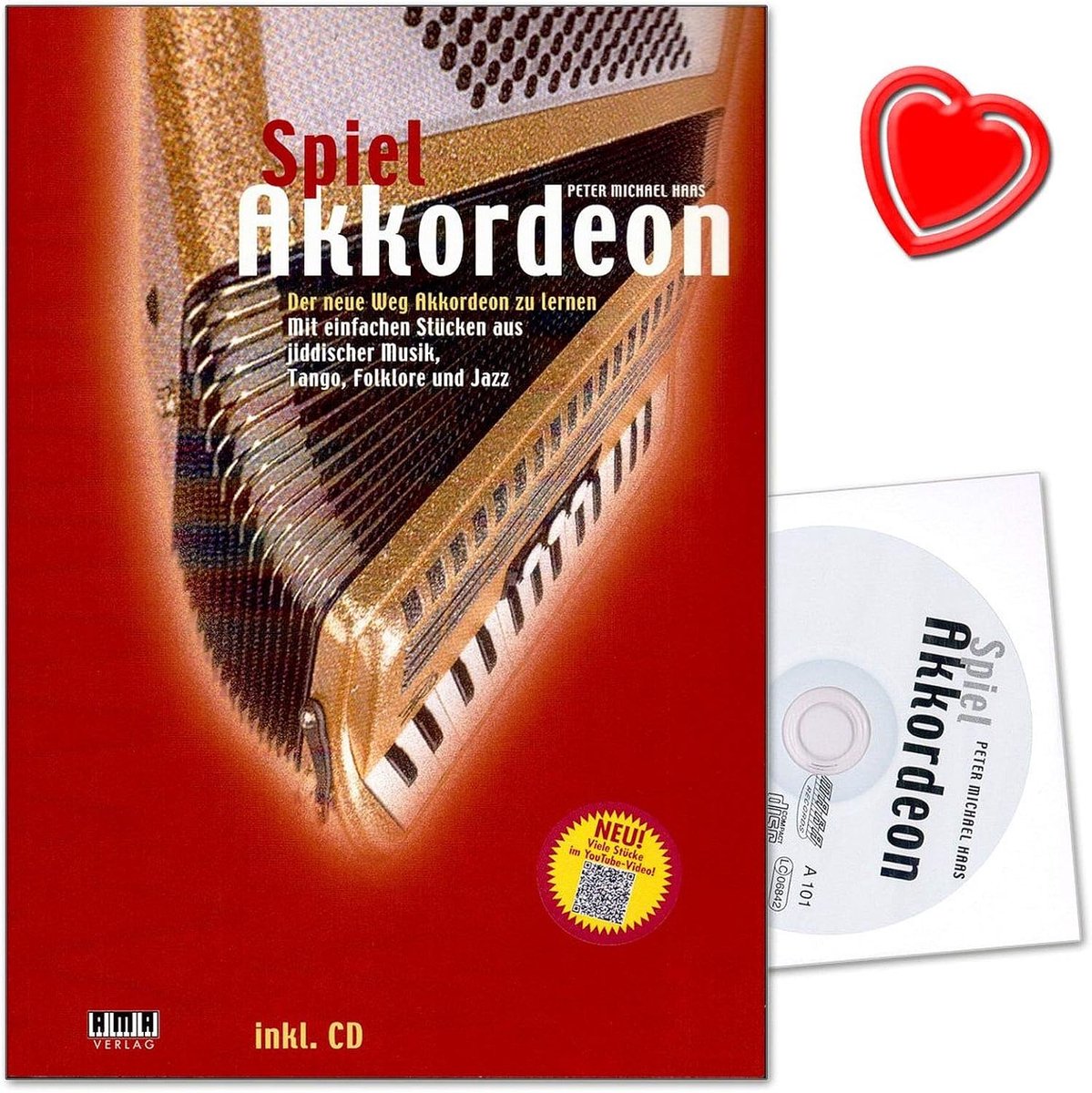 Accordeon leerboek - accordeon school met CD - jiddische muziek, tango, folklore en jazz - leer eenvoudig spelen - ShopVlot