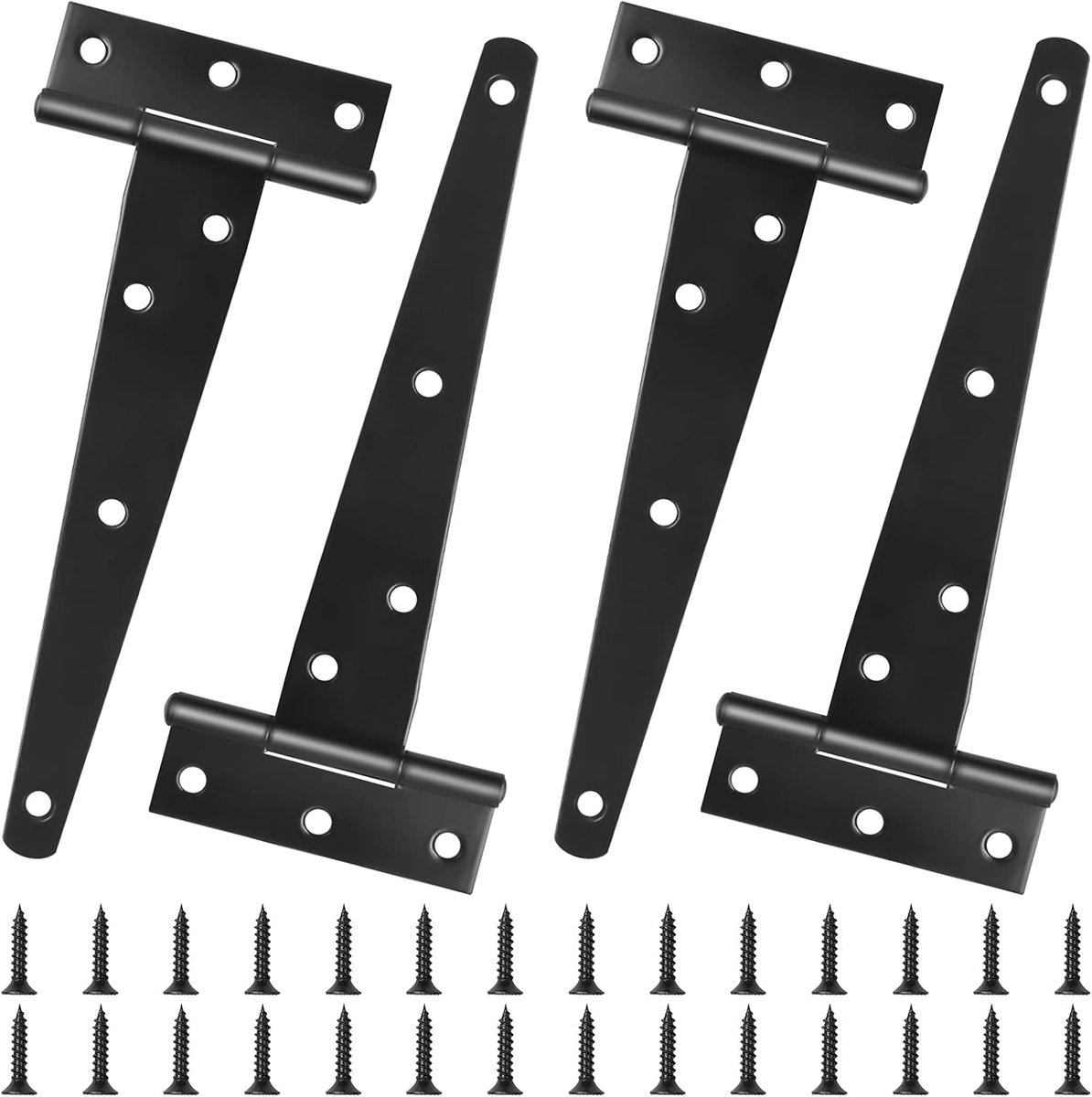 T-hengsels 150mm - Zwart metaal - Roestvrij en duurzaam - Perfect voor houten deuren - ShopVlot