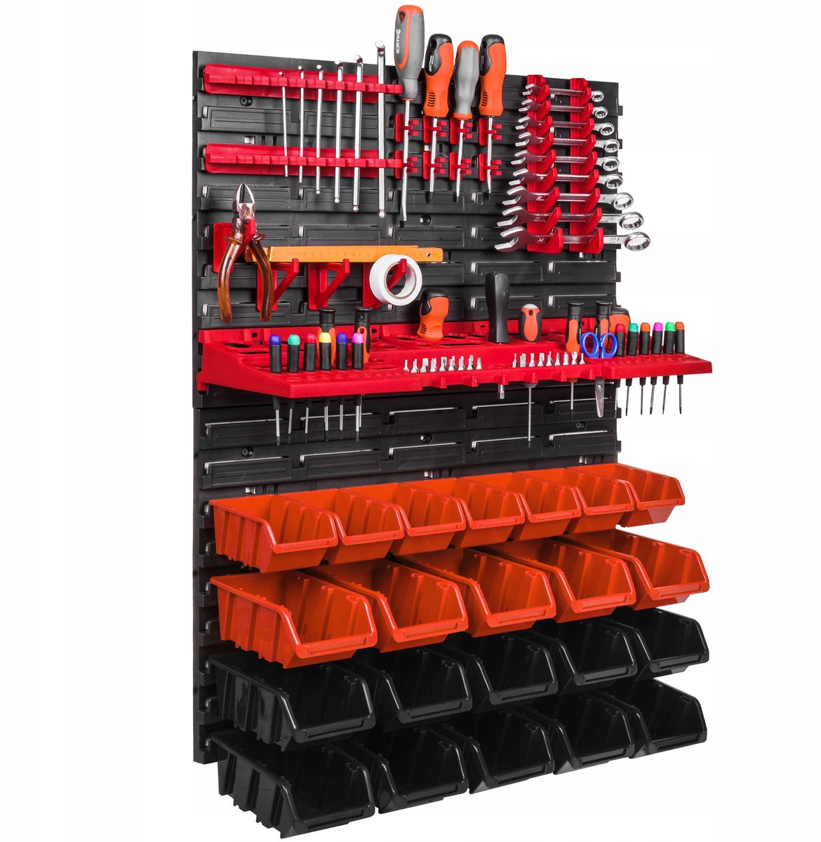Gereedschapswand 58x78cm met 22 Bakjes - Werkplaats Organizer